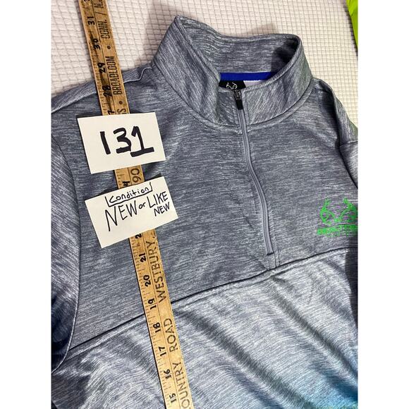 Realtree Fishing Pro Series Quarter Zip Large Lightweight Pullover Jacket - Picture 4 of 10